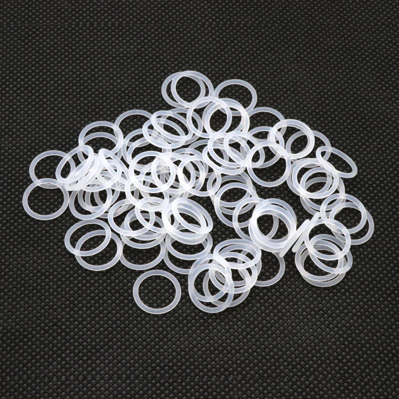 10/50Pcs 흰색 식품 등급 실리콘 링 가스켓 CS 2mm OD 5 ~ 100mm 방수 와셔 고무 VMQ O 링 실리콘 링