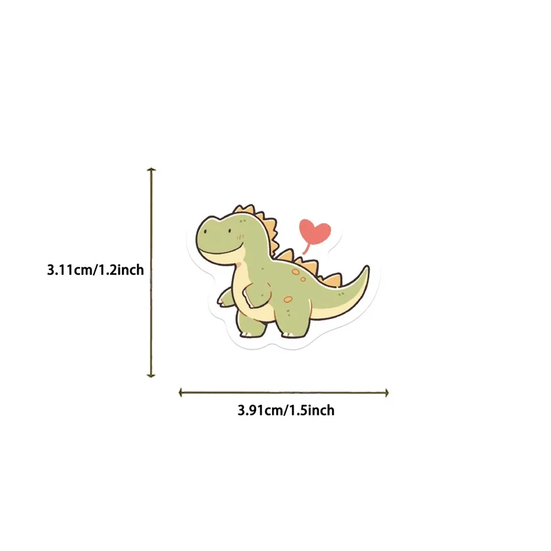 10/30/100PCS 만화 작은 공룡 PVC 스티커 미적 어린이 장식 Scrapbooking 편지지 학교 용품 어린이위한