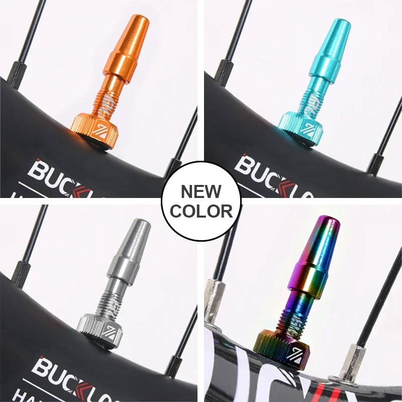 BUCKLOS 자전거 튜브리스 밸브 40MM 44MM 55MM 60MM 도로 산악 자전거 Presta 밸브 고품질 타이어 젖꼭지 MTB 액세서리