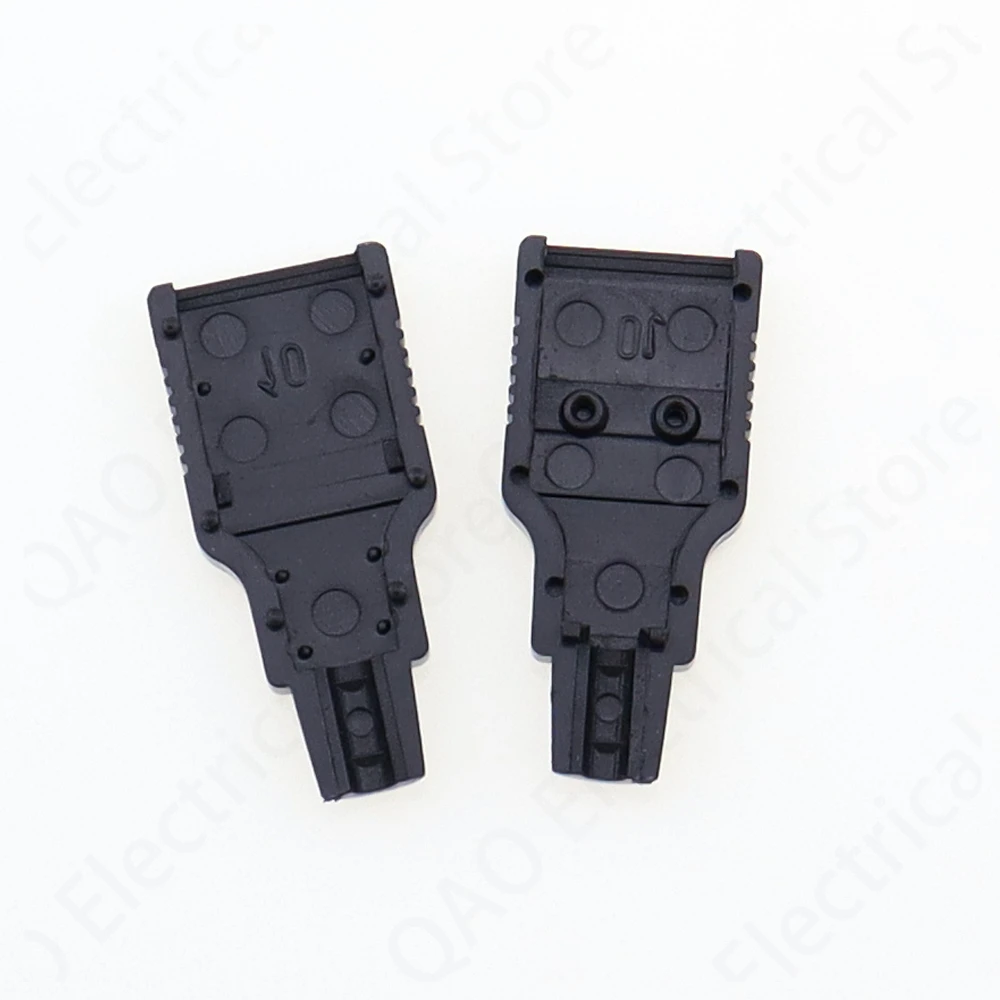 IMC 뜨거운 새로운 10pcs 유형 A 남성 USB 4 핀 플러그 소켓 커넥터 (검은 색 플라스틱 커버 포함)