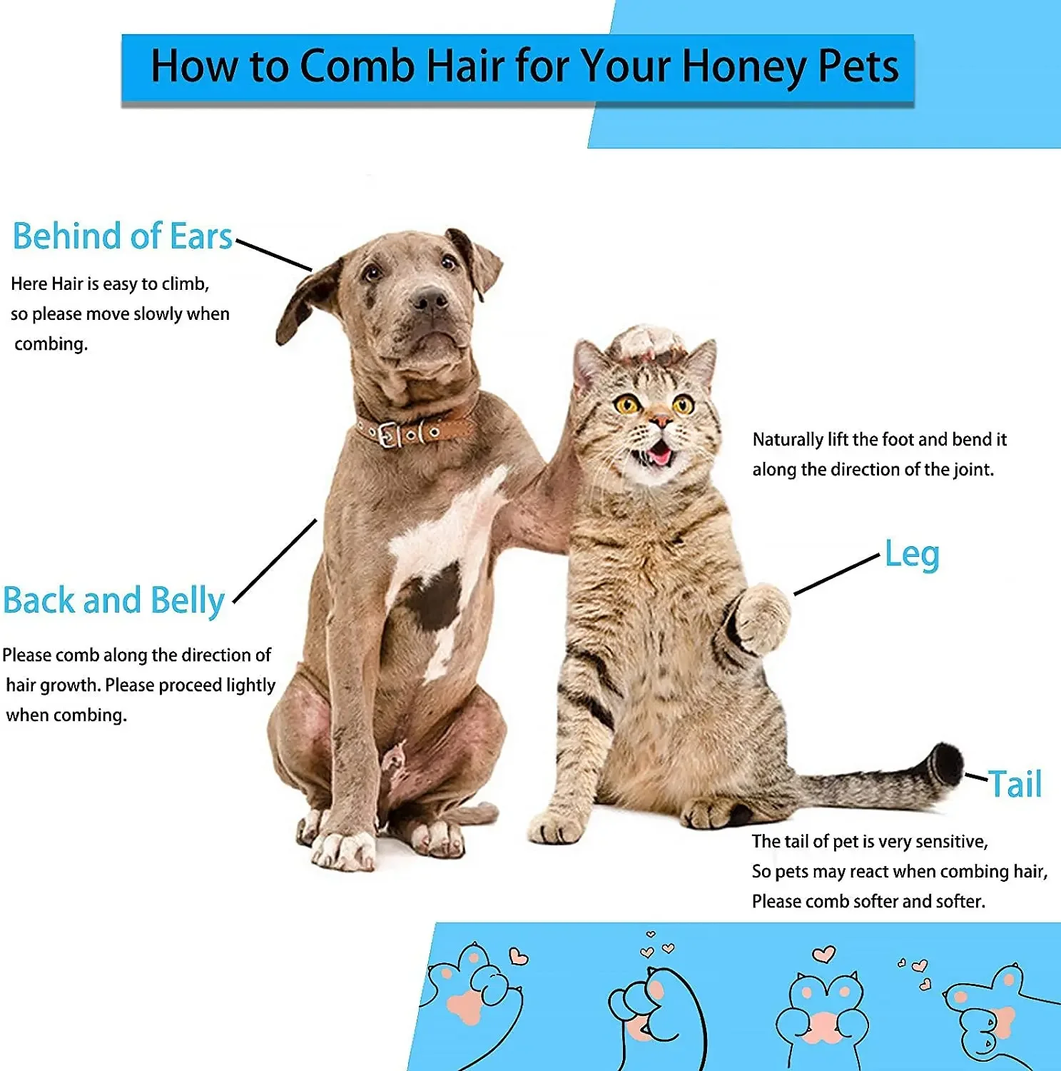 개 헤어 리무버 브러시 고양이 개 헤어 손질 및 긴 머리 개를위한 빗 애완 동물 제모 청소 목욕 브러시 개 용품