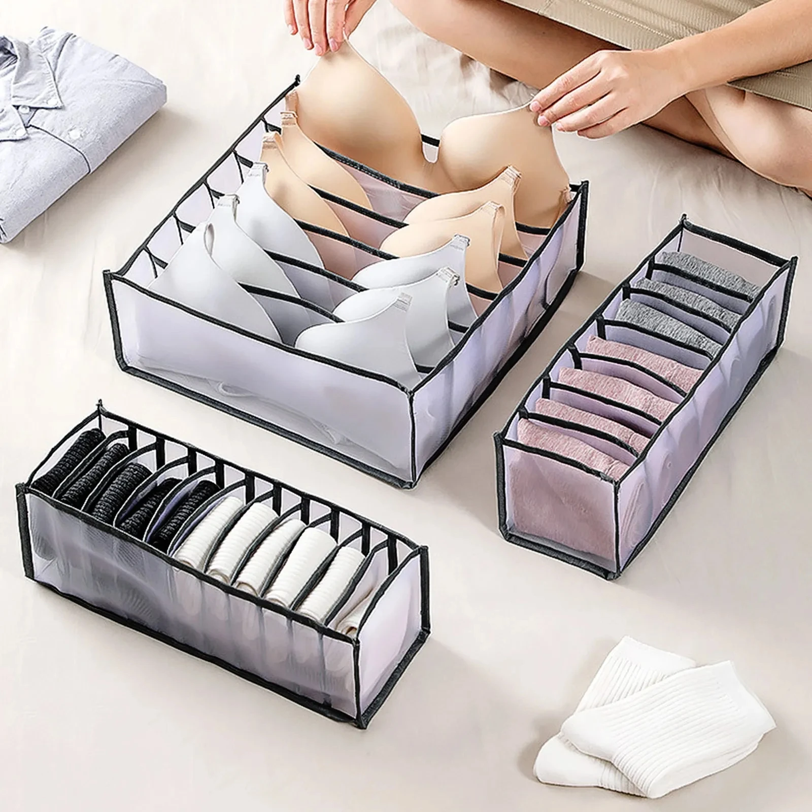 청바지 조직 보관 상자 옷장 정리함 의류 조직 시스템 서랍 정리함 캐비닛 바지 보관 정리함
