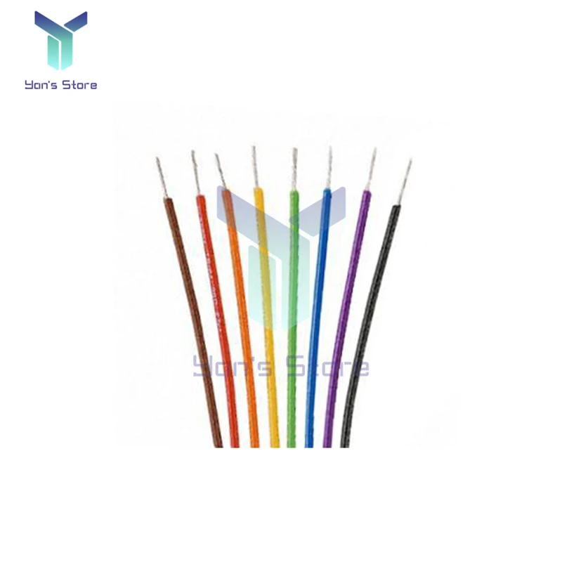 250M 30AWG 와이어 케이블 8 색 PCB 납땜 플라이 Iine 0.55mm 브레드 보드 점퍼 컬러 절연 랩 케이블 주석 도금 순수 구리