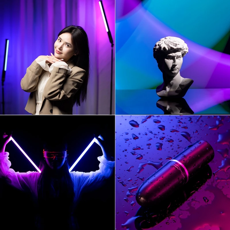 Ulanzi VL119 핸드 헬드 RGB 다채로운 스틱 라이트 19.68 인치 핸드 헬드 LED 라이트 완드 CRI 95 + 2500K-9000K 사진 스튜디오 램프