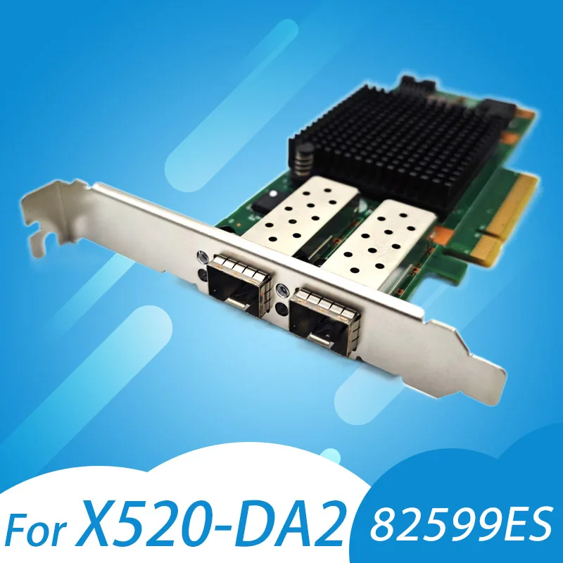 Intel X520-DA2 E10G42BTDA SR2 82599ES 듀얼 광 포트 10G 기가비트 광섬유 네트워크 카드 PCIE Black Group Huinas title=Intel X520-DA2 E10G42BTDA SR2 82599ES 듀얼 광 포트 10G 기가비트 광섬유 네트워크 카드 PCIE Black Group Huinas 