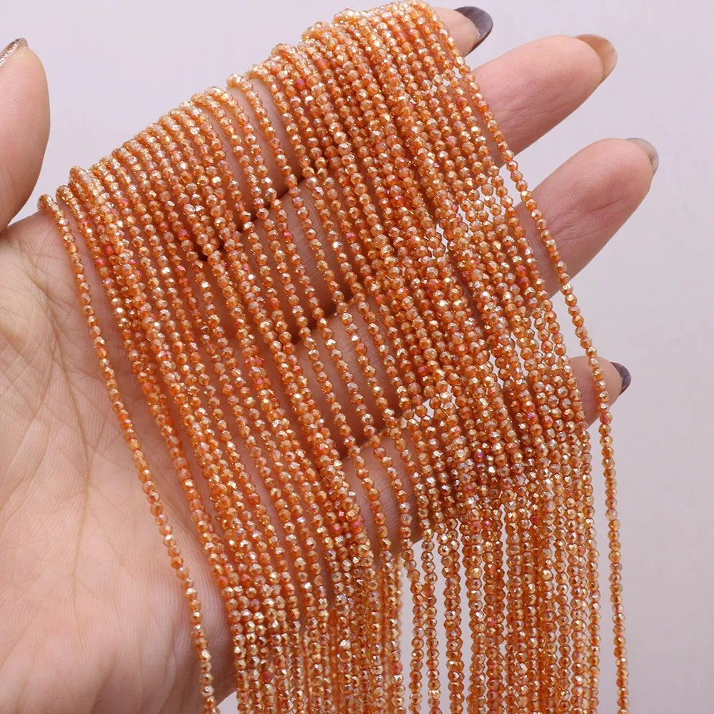 2mm 3mm 천연 돌 구슬 믹스 컬러면 처리 된 라운드 느슨한 스페이서 비즈 보석 만들기 DIY 여성 팔찌 목걸이 액세서리