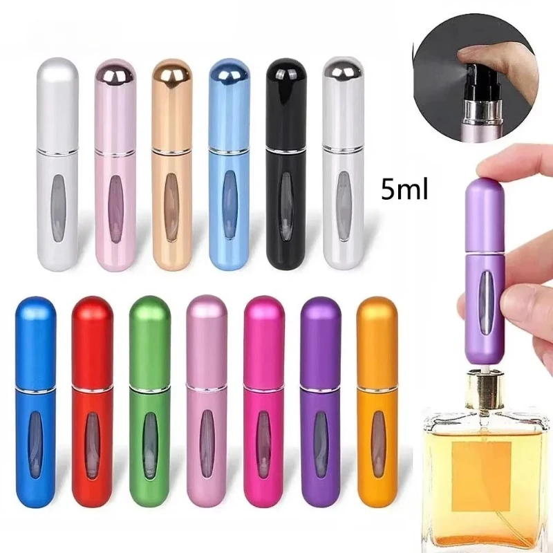 5 ml/pcs 스프레이 향수 펌프와 리필 형 금속 향수 병 휴대용 여행 화장품 용기 미니 스프레이 분무기 병 title=5 ml/pcs 스프레이 향수 펌프와 리필 형 금속 향수 병 휴대용 여행 화장품 용기 미니 스프레이 분무기 병 