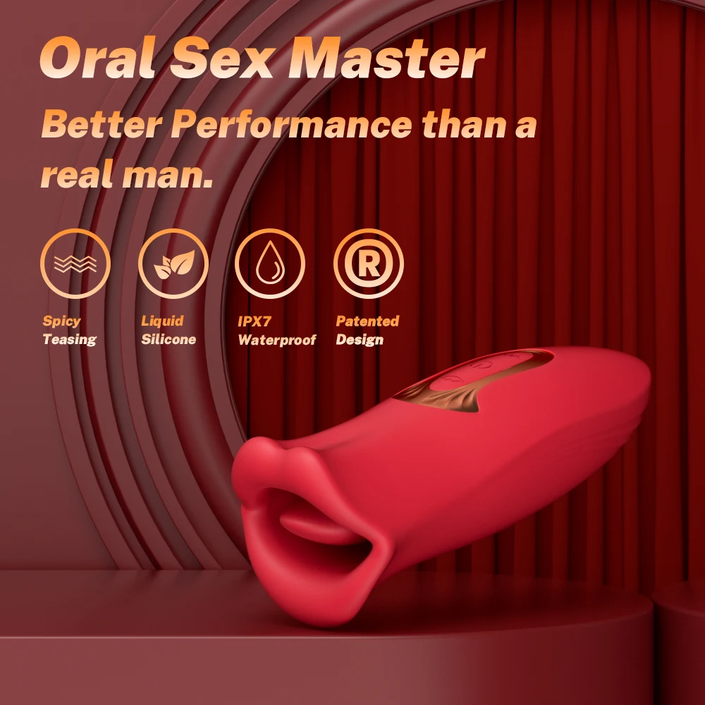 현실적인 딜도 바이브레이터 여성용 섹스 토이 혀 핥는 G 스팟 바이브레이터 젖꼭지 Clit Clitoral 진동 자극기