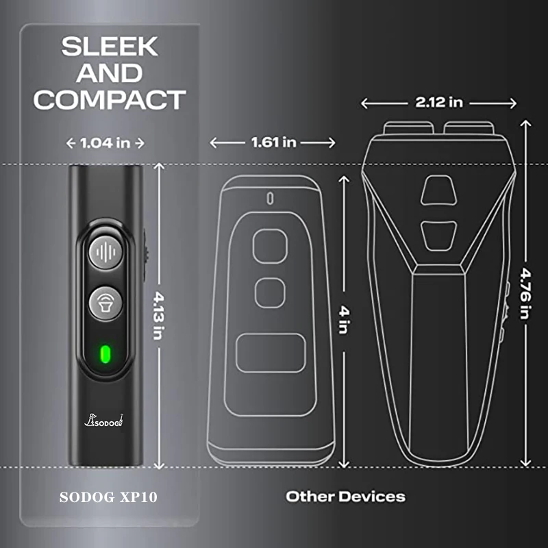 ABQP 초음파 애완견 개 Repeller 안티 짖는 중지 나무 껍질 훈련 장치 USB 충전식 고전력 개 훈련 구충제