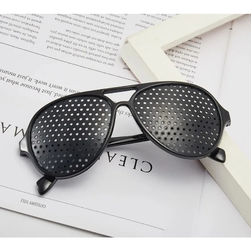 비전 케어 웨어러블 교정 안경 개선 Stenopeic 핀홀 핀홀 안경 피로 방지 눈 보호 Oculos De Grau