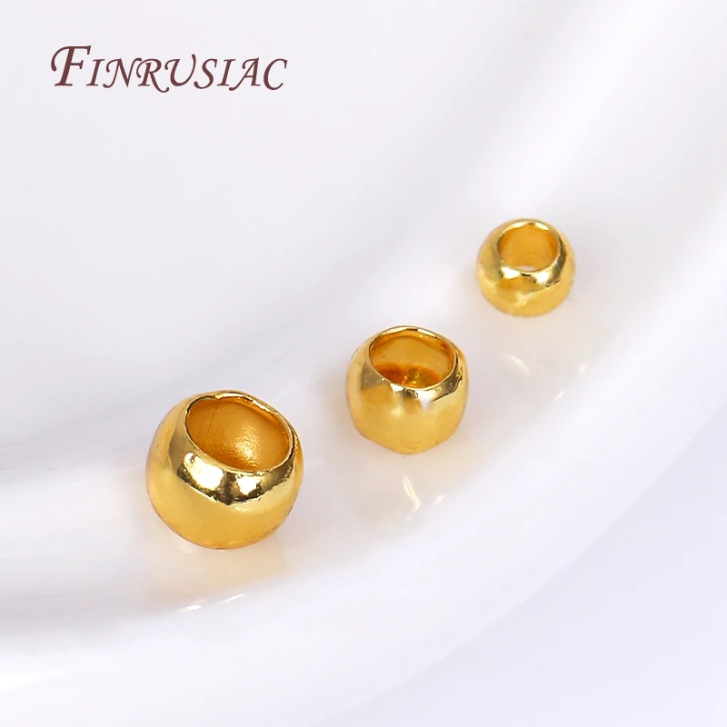 100pcs 18K 골드 도금 볼 크림프 엔드 비즈, 크림프 비즈, DIY 쥬얼리 만들기 용품에 대한 2mm 2.5mm 3mm 스토퍼 스페이서 비즈 title=100pcs 18K 골드 도금 볼 크림프 엔드 비즈, 크림프 비즈, DIY 쥬얼리 만들기 용품에 대한 2mm 2.5mm 3mm 스토퍼 스페이서 비즈 