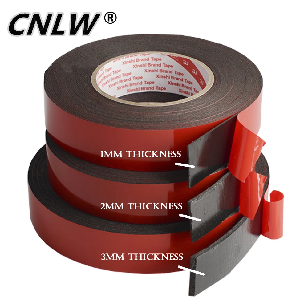1 PC 1mm-2mm-3mm 두께 강력한 양면 접착 폼 테이프 10mm-50mm 장착 고정 패드 끈적임 title=1 PC 1mm-2mm-3mm 두께 강력한 양면 접착 폼 테이프 10mm-50mm 장착 고정 패드 끈적임 