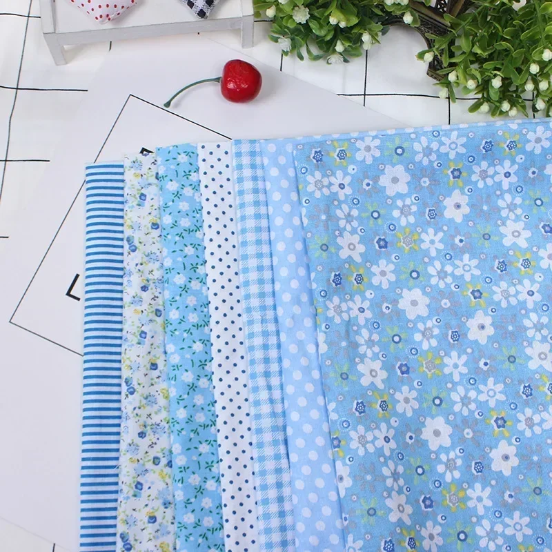 바느질용 인쇄된 면 직물, 패치워크용 퀼팅 직물, 바느질 작업, DIY 수제 액세서리, 25x25cm