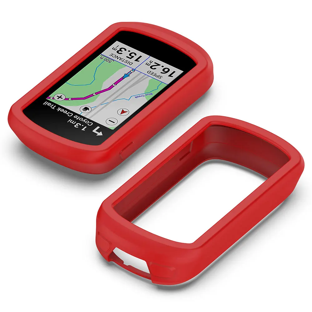 Garmin Edge Explore 2 보호 케이스 + 유리 필름 보호 커버 용 2 in 1 Garmin Explore2 용 자전거 자전거 실리콘 케이스
