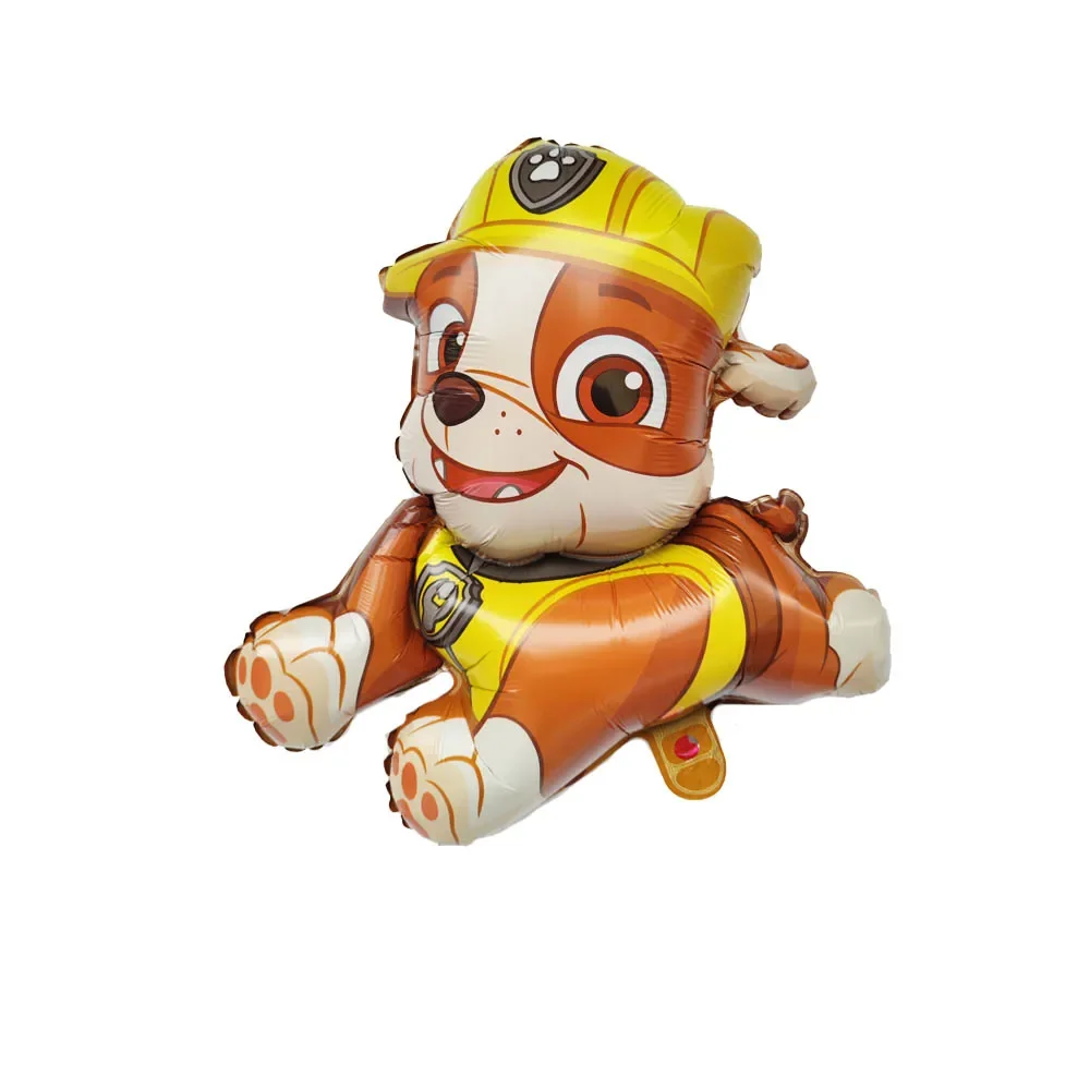 4pcs 발 순찰 테마 풍선 파티 장식 용품 구조 개 체이스 잔해 알루미늄 호일 풍선 어린이 생일 선물