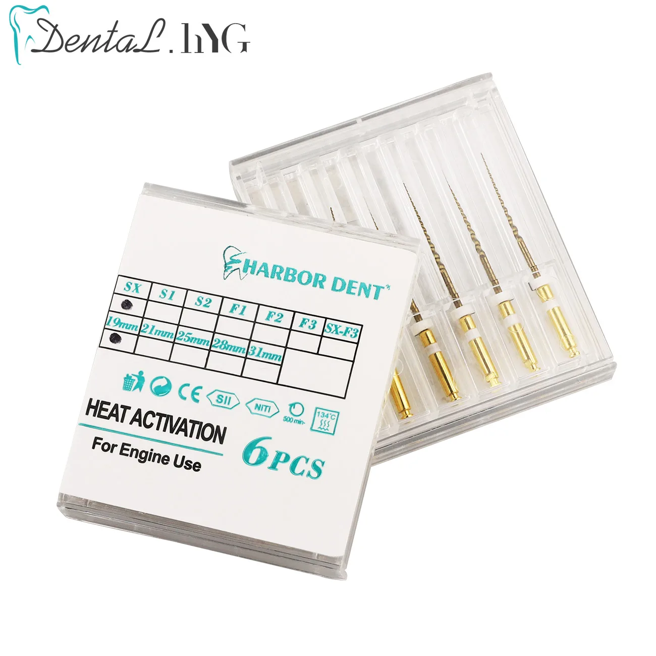 치과 SX-F3 골드 파일 Nitinol 로터리 범용 엔진 Endodontic Anti-Fatigue Constant Needle 치과 근관 재료