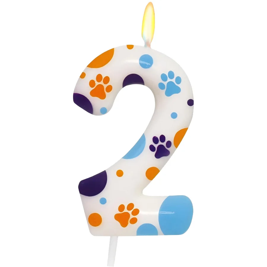 파란색 개 발 테마 생일 촛불, 번호 2 발 인쇄 생일 파티 용품, 2.76 인치 발 케이크 토퍼 장식 title=파란색 개 발 테마 생일 촛불, 번호 2 발 인쇄 생일 파티 용품, 2.76 인치 발 케이크 토퍼 장식 