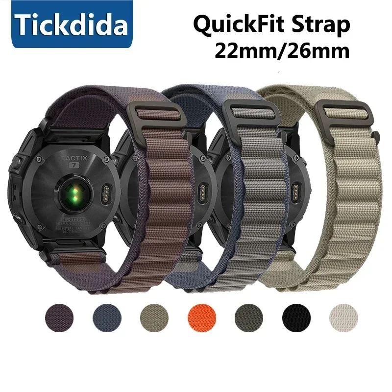 Garmin Fenix ​​7X 8X 8 7 Pro Fenix ​​6X 6 5X Tactix 8 7 9 Forerunner 965 955 Enduro 3 루프 밴드 용 22mm 26mm 나일론 퀵 핏 스트랩 title=Garmin Fenix ​​7X 8X 8 7 Pro Fenix ​​6X 6 5X Tactix 8 7 9 Forerunner 965 955 Enduro 3 루프 밴드 용 22mm 26mm 나일론 퀵 핏 스트랩 