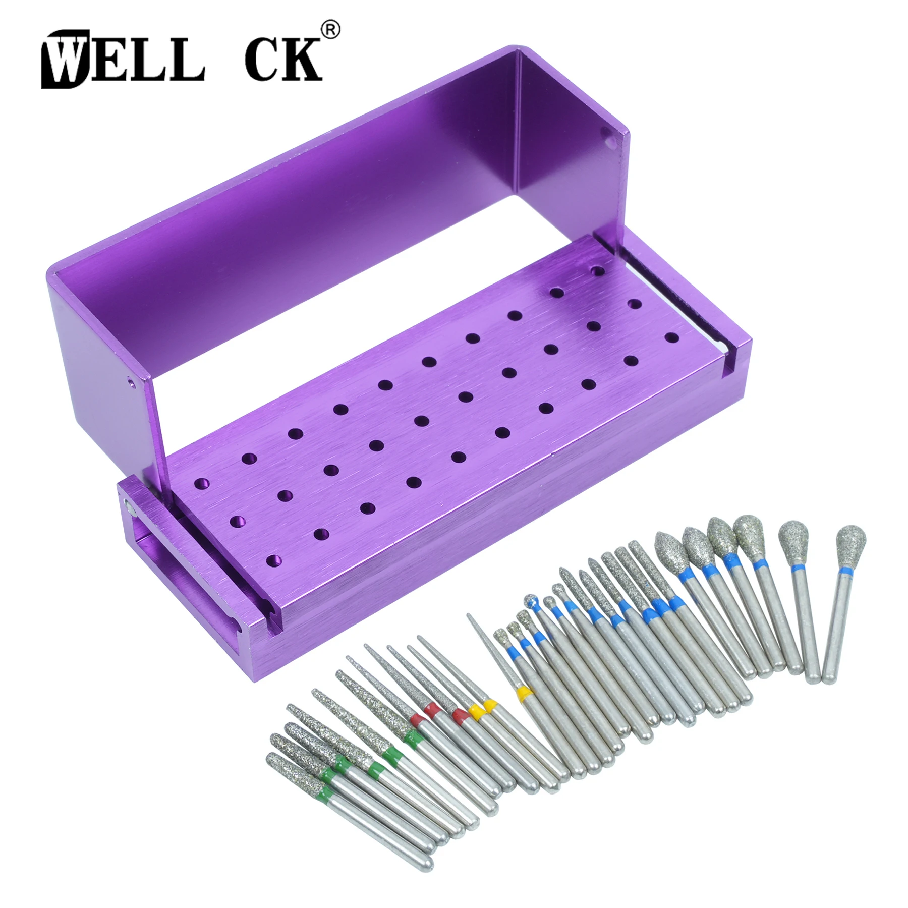 30 개/대 치과 다이아몬드 Burs 드릴 소독 블록 고속 핸드 피스 Burs 홀더 알루미늄 악기 치과 도구 title=30 개/대 치과 다이아몬드 Burs 드릴 소독 블록 고속 핸드 피스 Burs 홀더 알루미늄 악기 치과 도구 