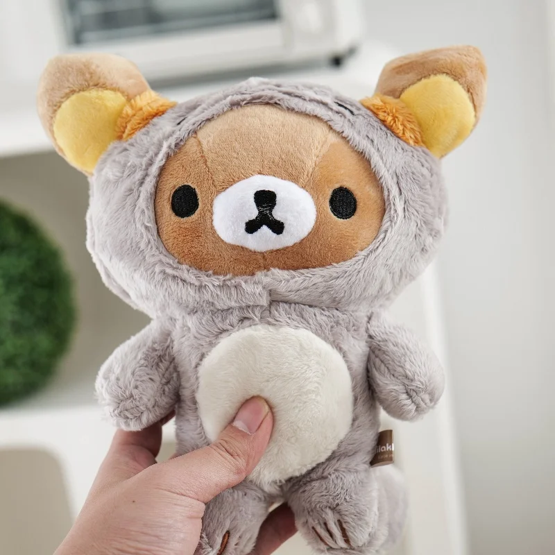 애니메이션 리락쿠마 만화 봉제 인형 부드러운 곰 장난감 카와이 룸 장식 테디 베어 플러시 귀여운 커플 곰 소녀를위한 크리스마스 선물
