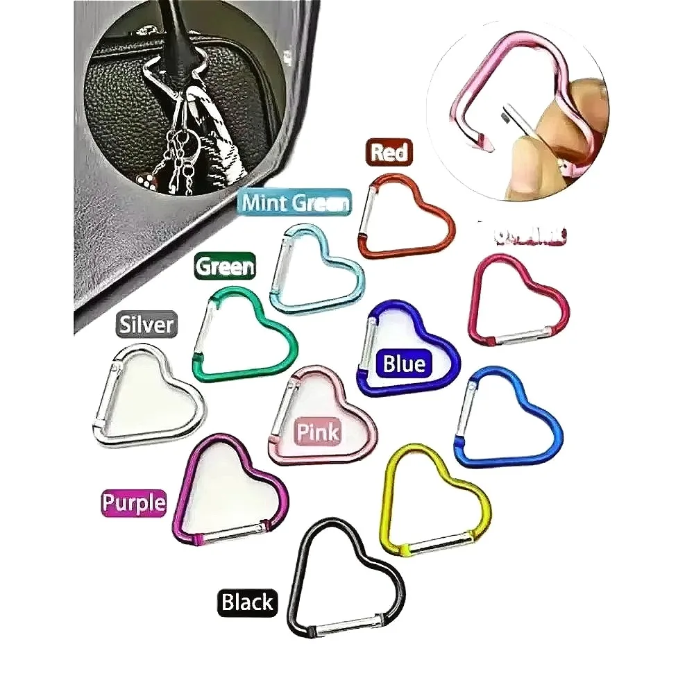 하트 모양의 금속 키 체인 야외 스포츠 Carabiner 등산 캠핑 열쇠 고리 버클 멀티 여행 키트 후크 교수형 열쇠 고리 title=하트 모양의 금속 키 체인 야외 스포츠 Carabiner 등산 캠핑 열쇠 고리 버클 멀티 여행 키트 후크 교수형 열쇠 고리 