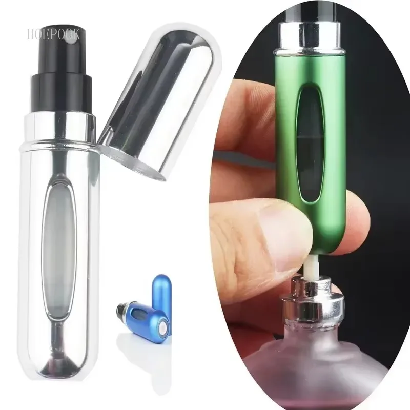 5 ml/pcs 스프레이 향수 펌프와 리필 형 금속 향수 병 휴대용 여행 화장품 용기 미니 스프레이 분무기 병