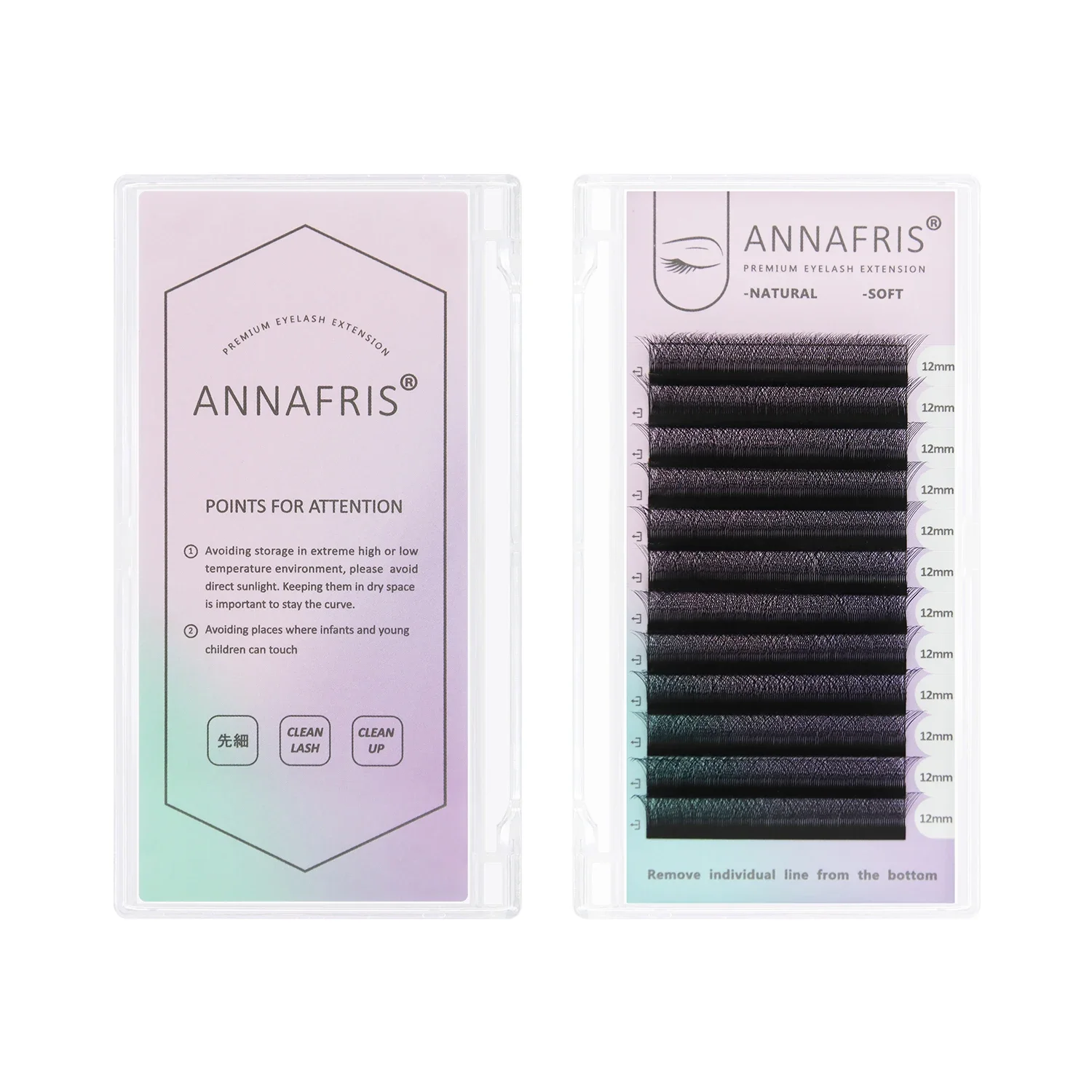 ANNAFRIS 4D-W 모양의 속눈썹 연장 미리 제작된 팬 W 볼륨 속눈썹