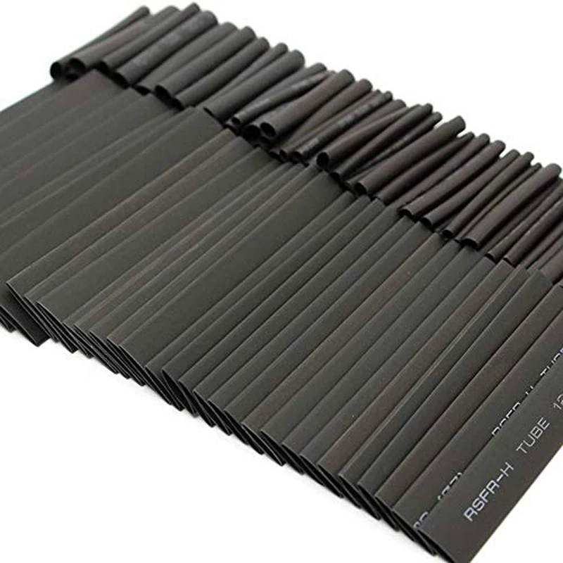 127Pcs 열 수축 튜브 슬리브 튜브 구색 키트 전기 연결 전기 와이어 랩 케이블 방수 수축 2:1