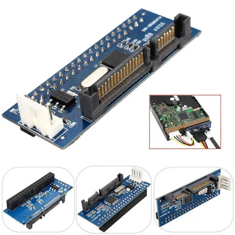 3.5인치 구형 HDD CD 드라이브 라이터용 IDE-SATA 변환기 카드 병렬 포트-직렬 포트 확장 어댑터