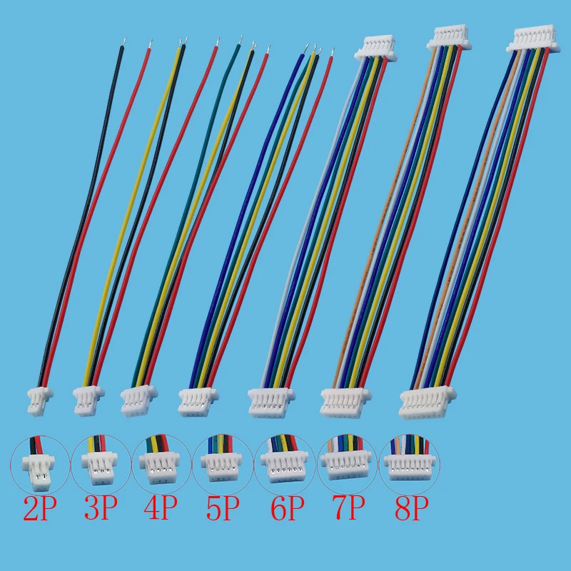 미니 JST SH 1.0mm 피치 암 소켓 터미널 플러그 와이어 커넥터 SH 1mm 2 3 4 5 6 7 8 핀 10CM 28AWG 전자 와이어 케이블 title=미니 JST SH 1.0mm 피치 암 소켓 터미널 플러그 와이어 커넥터 SH 1mm 2 3 4 5 6 7 8 핀 10CM 28AWG 전자 와이어 케이블 
