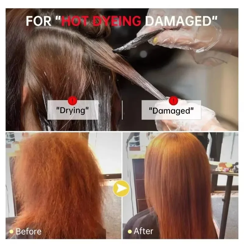 케라틴 헤어 마스크 마법의 5초 수리 손상 곱슬곱슬한 부드럽고 부드러운 반짝이는 헤어 딥 모이스춰라이징 헤어 트리트먼트 수리 헤어 케어 마스크