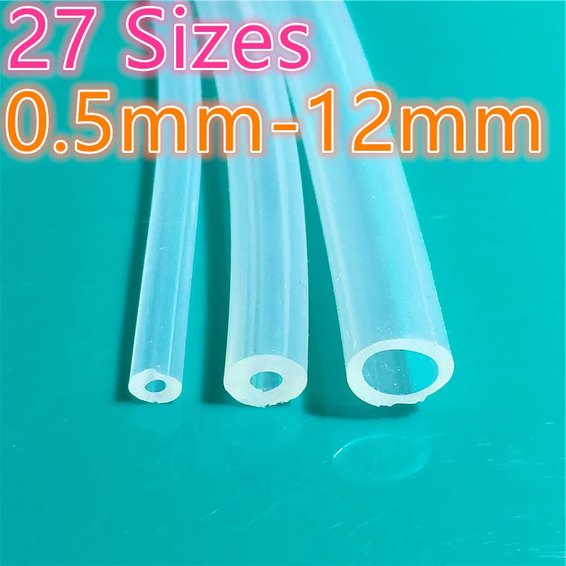 1 미터 27 크기 0.5mm ~ 12mm 식품 등급 투명 실리콘 튜브 고무 호스 물 가스 파이프 title=1 미터 27 크기 0.5mm ~ 12mm 식품 등급 투명 실리콘 튜브 고무 호스 물 가스 파이프 
