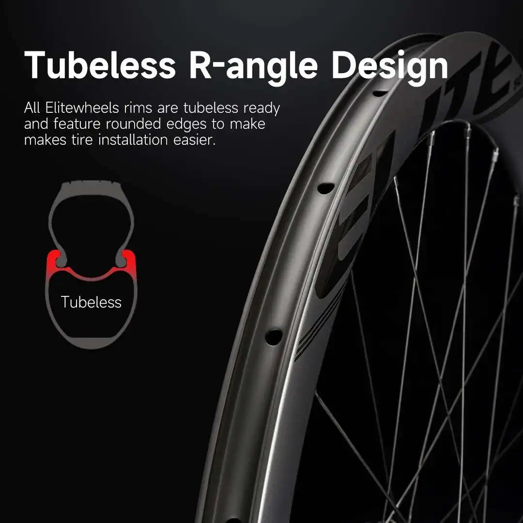 ELITEWHEELS EDGE 초경량 로드 디스크 카본 휠셋, 래칫 시스템, 36T HUB 윙 20 스포크, 레이싱 자전거용, 1314g, 40mm, 45mm, 50mm, 65mm