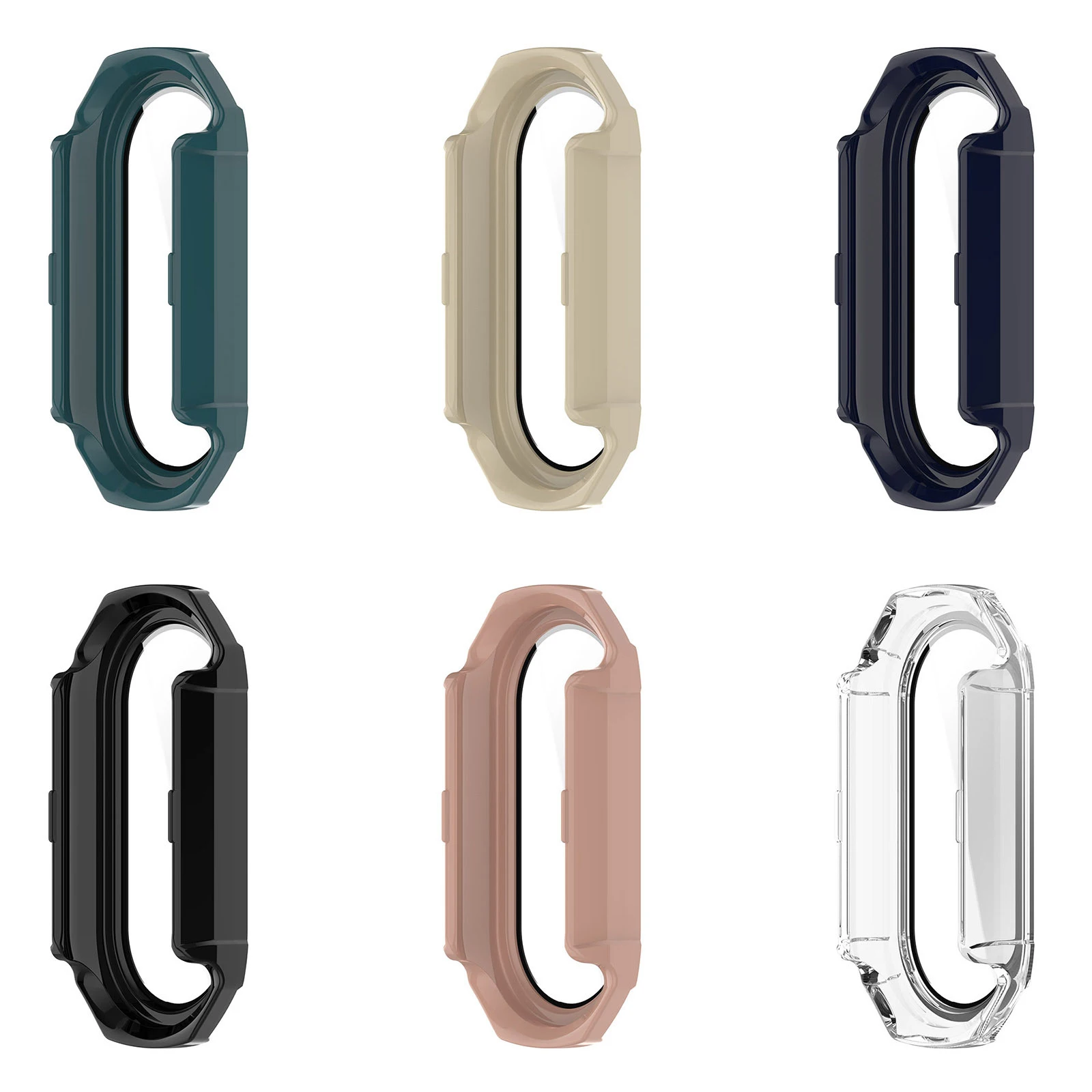 Xiaomi Mi Band 9 PC 용 케이스 + 유리 Mi Band 9 액세서리 용 범용 범퍼 긁힘 방지 보호 커버 + 화면 보호기