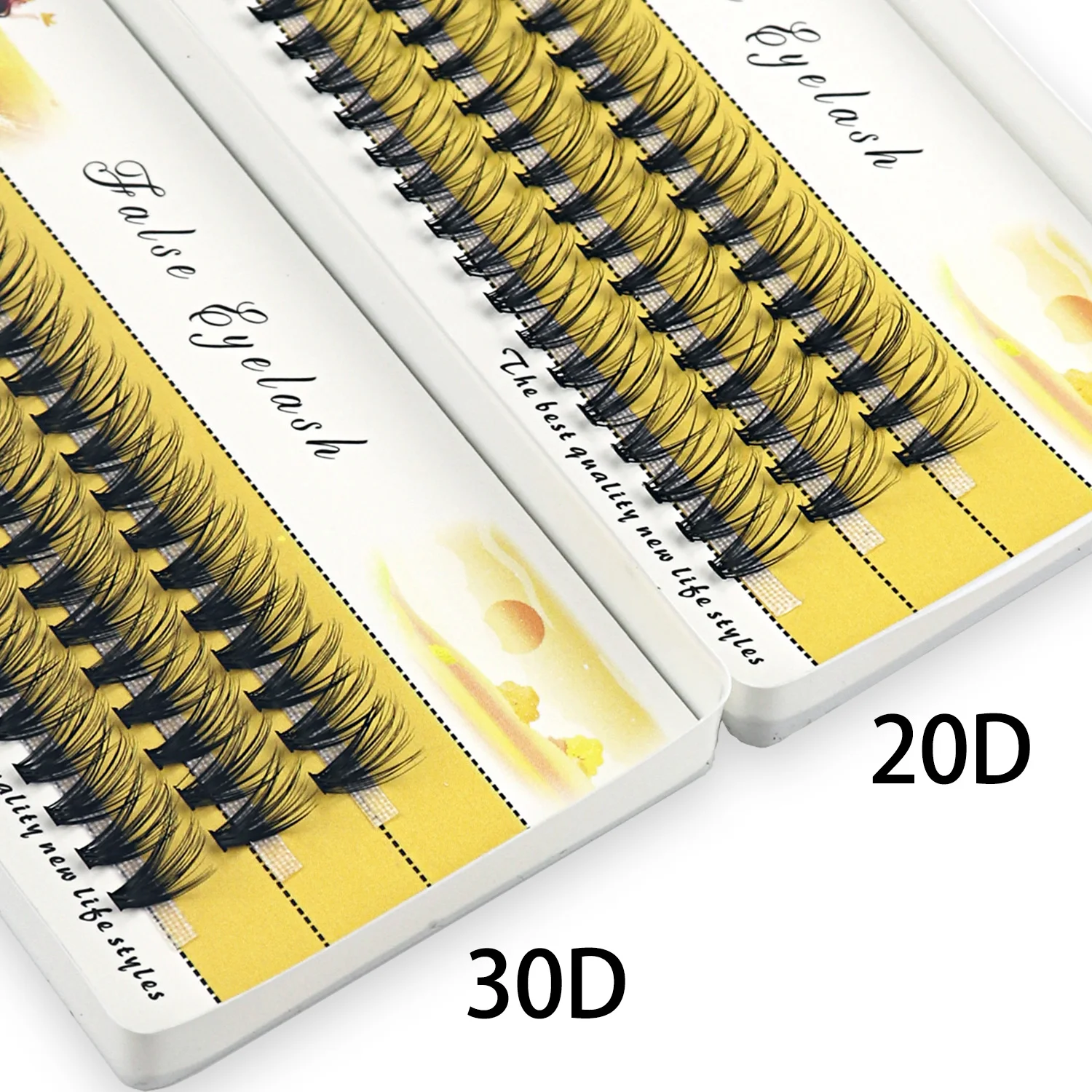 20D/30D 밍크 속눈썹 1 Box/60 Bundles 자연 속눈썹 연장 3D 러시아 개별 속눈썹 클러스터 메이크업 도구 속눈썹 섬모