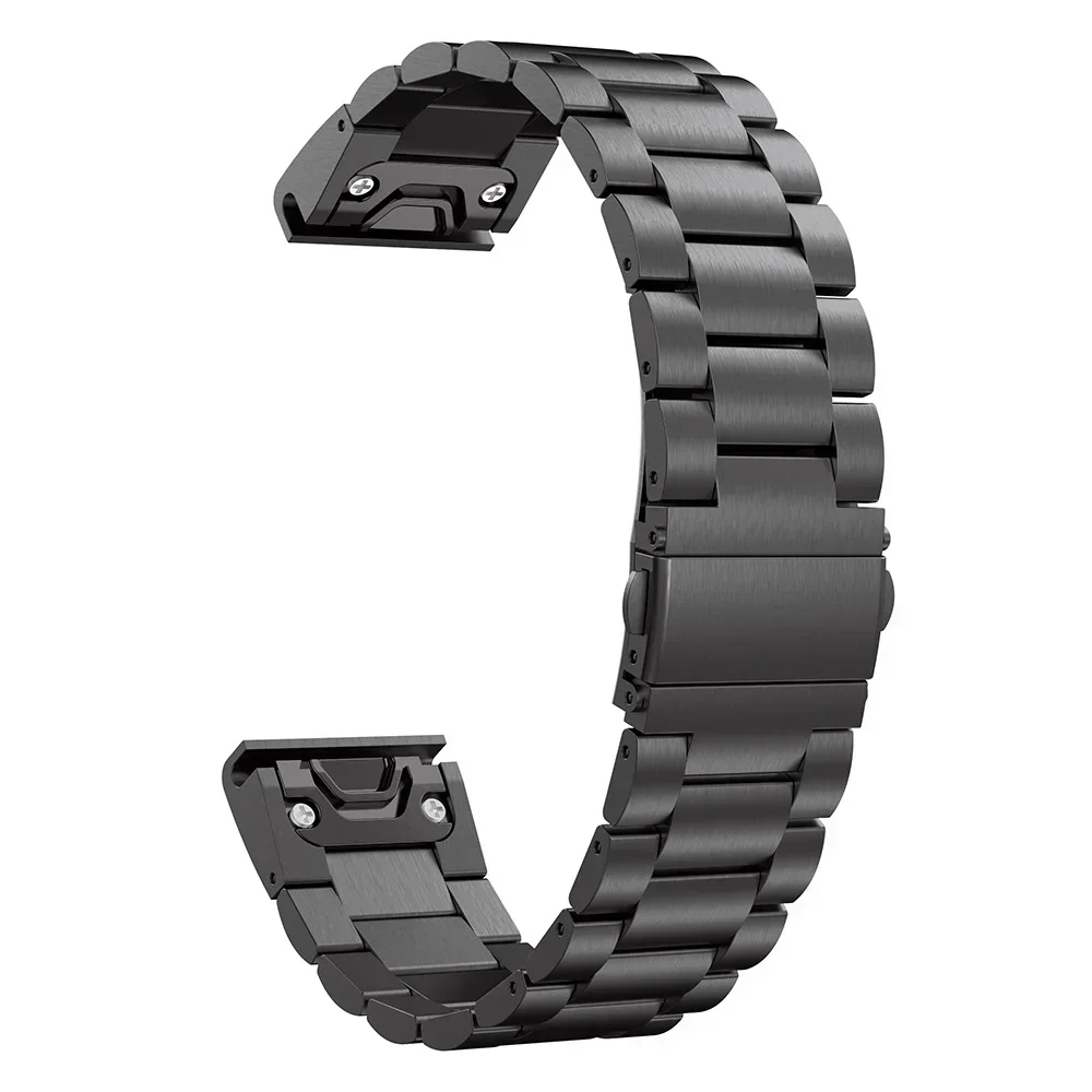 Garmin Fenix ​​8 7 Pro 7X 6X 5X 8X Plus Garmin Tactix 8 9 7 Epix Pro QuickFit 시계 밴드 용 스테인레스 스틸 스트랩