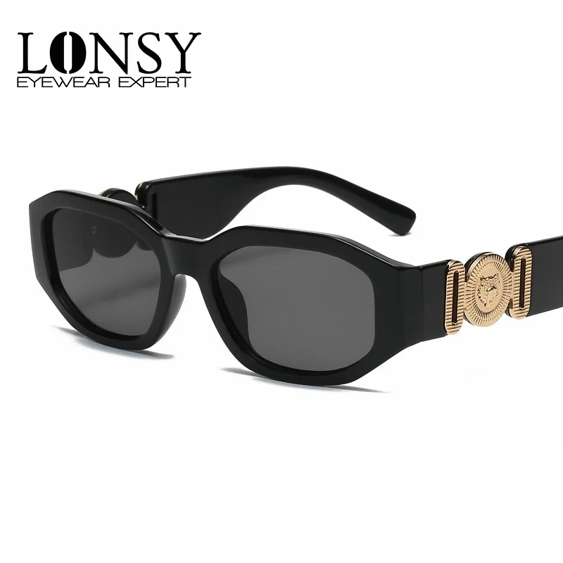 LONSY 패션 스퀘어 선글라스 여성 브랜드 디자인 블랙 그라디언트 선글라스 여성 빅 프레임 레트로 빈티지 Oculos De Sol UV400 title=LONSY 패션 스퀘어 선글라스 여성 브랜드 디자인 블랙 그라디언트 선글라스 여성 빅 프레임 레트로 빈티지 Oculos De Sol UV400 