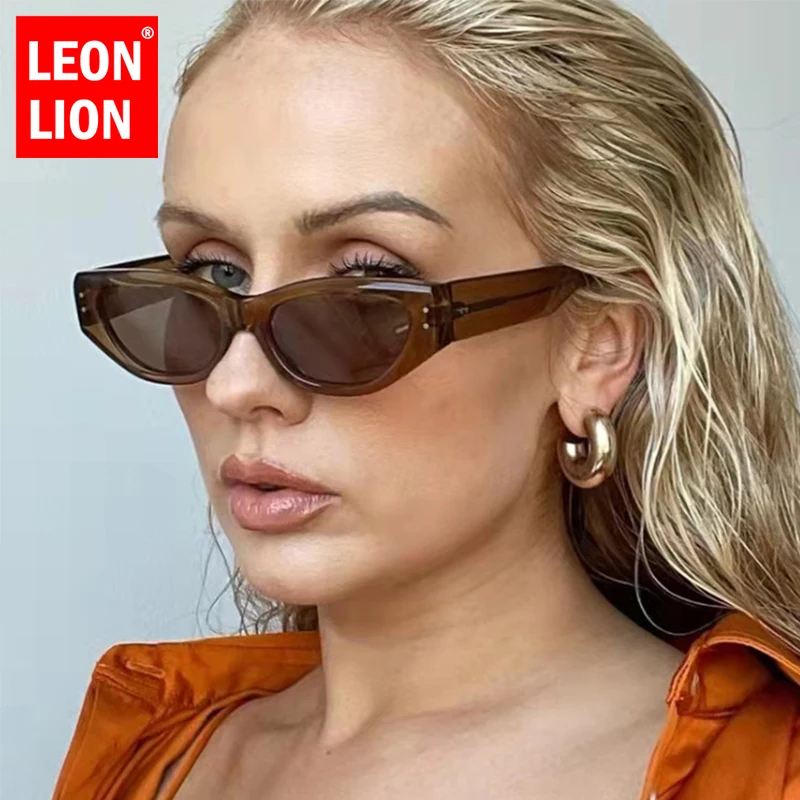 LeonLion 2023 레트로 고양이 눈 선글라스 여성 빈티지 작은 안경 여성/남성 리벳 태양 안경 여성 럭셔리 브랜드 안경 UV400 title=LeonLion 2023 레트로 고양이 눈 선글라스 여성 빈티지 작은 안경 여성/남성 리벳 태양 안경 여성 럭셔리 브랜드 안경 UV400 