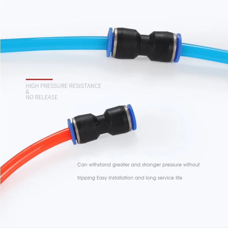 공압 피팅 공기 커넥터 튜브 퀵 피팅 파이프 워터 푸시 인 호스 4mm 6mm 8mm 10mm 12mm 14mm PU PG 플라스틱 커넥터