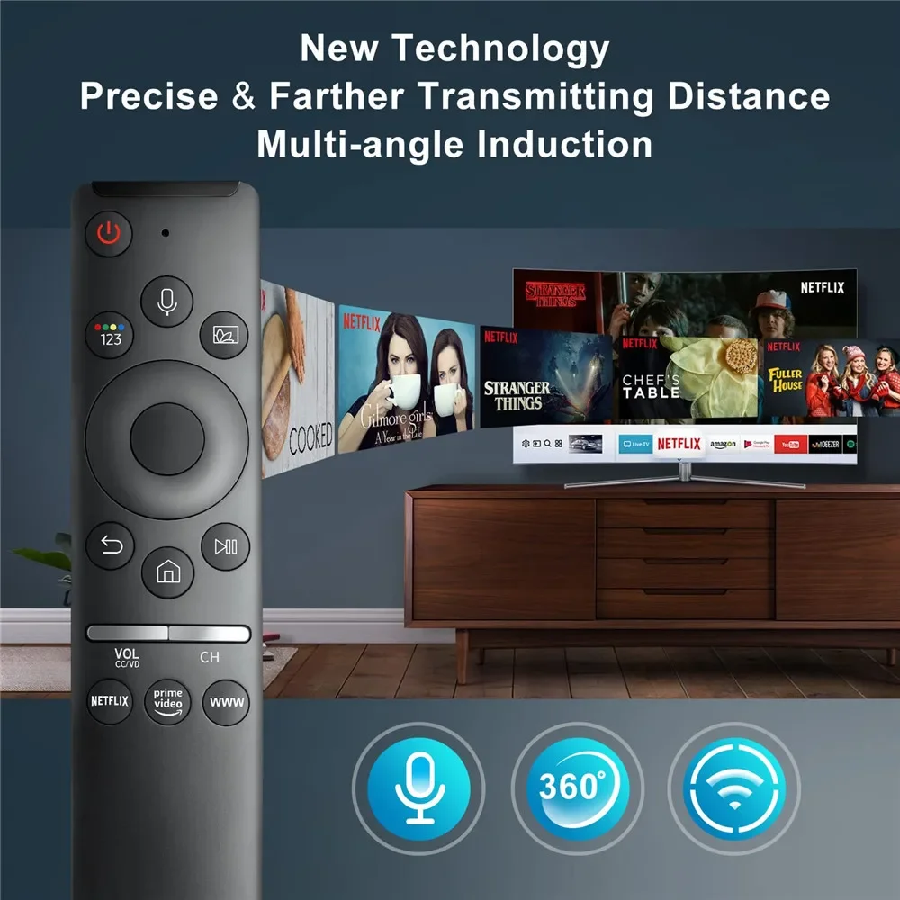 삼성 스마트 TV용 교체 음성 원격 제어 BN59-01312F 4K 8K QLED UHD Q60 Q70 Q80 Q90 8/9 시리즈 TU8000 AU8000
