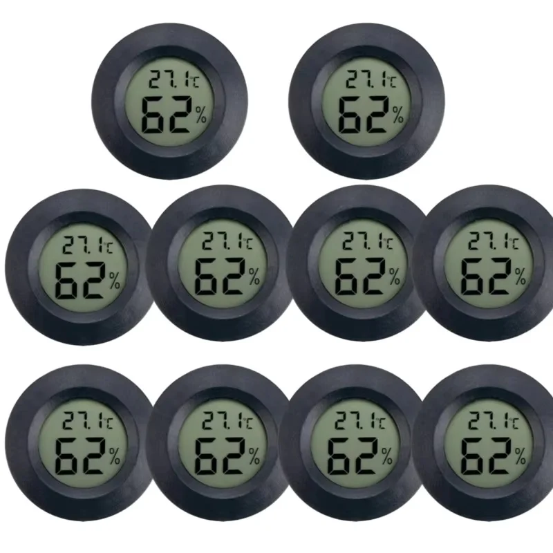 1~10pcs 미니 습도계 온도계 화씨 또는 섭씨 측정기 디지털 LCD 모니터 실내 라운드 습도 온도 게이지 title=1~10pcs 미니 습도계 온도계 화씨 또는 섭씨 측정기 디지털 LCD 모니터 실내 라운드 습도 온도 게이지 