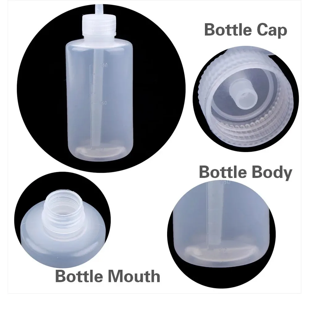 1000/500ml 문신 세척 깨끗한 짜기 병 속눈썹 연장 청소 실험실 측정 병 플라스틱 메이크업 용품