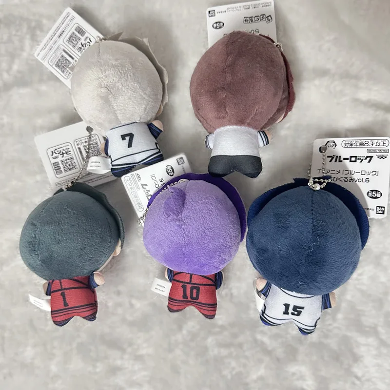 10cm 새로운 블루 잠금 플러시 펜던트 키 체인 Isagi Yoichi Nagi Seishiro Mikage Reo Rin Itoshi Itoshi Sae 액션 인형 장난감 가방 선물