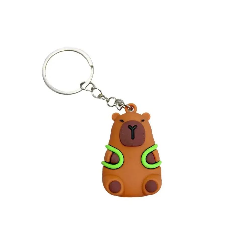 자동차 키 체인에 대 한 크리 에이 티브 귀여운 Capybara 키 체인 애니메이션 만화 Capibala 펜 던 트 여성 인형 열쇠 고리 매력 휴일 선물 쥬얼리