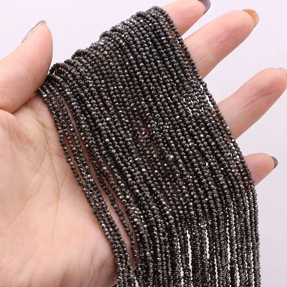 2mm 3mm 천연 돌 구슬 믹스 컬러면 처리 된 라운드 느슨한 스페이서 비즈 보석 만들기 DIY 여성 팔찌 목걸이 액세서리