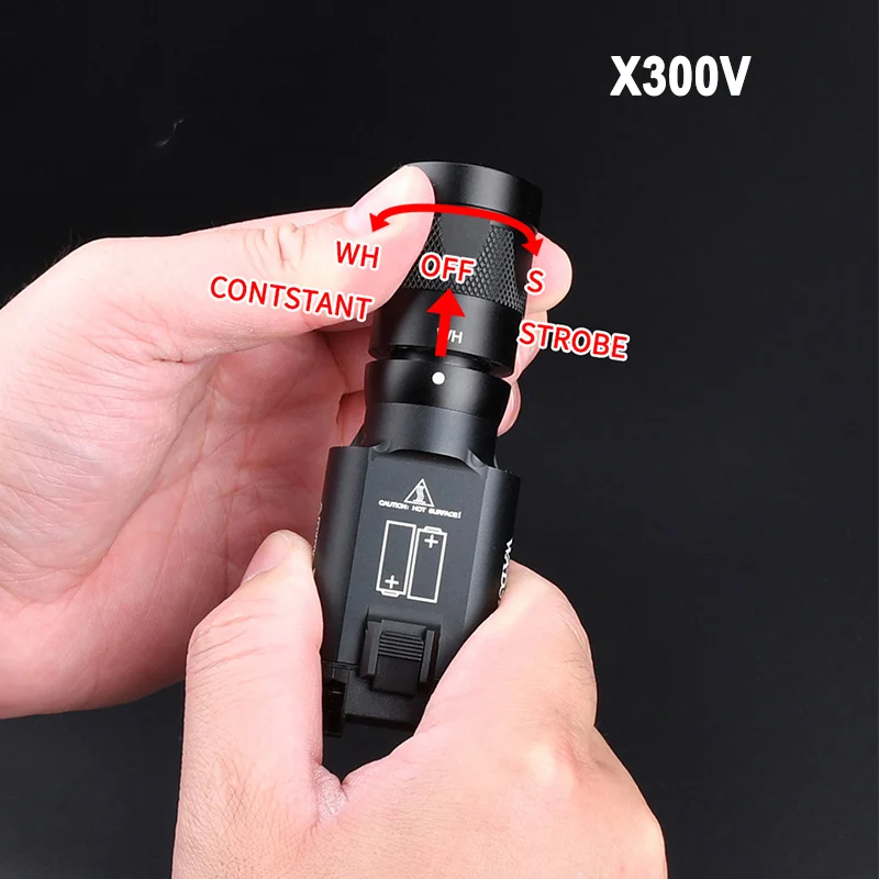 전술 Surefir X300 X300U 울트라 X300V XH35 금속 권총 총 스트로브 LED 라이트 맞는 20mm 레일 Airsoft 교수형 사냥 손전등