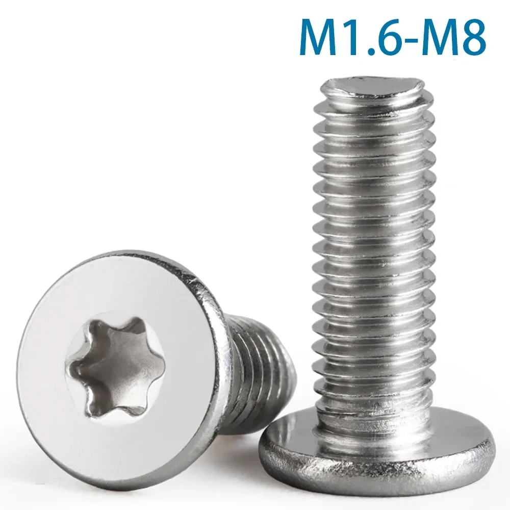 초박형 초저 플랫 웨이퍼 헤드 나사 디지털 볼트, 304 스테인리스 스틸 CM 6 로브 Torx, M1.6 M2 M2.5 M3 M4 M5 M6 M8, 10 개 title=초박형 초저 플랫 웨이퍼 헤드 나사 디지털 볼트, 304 스테인리스 스틸 CM 6 로브 Torx, M1.6 M2 M2.5 M3 M4 M5 M6 M8, 10 개 