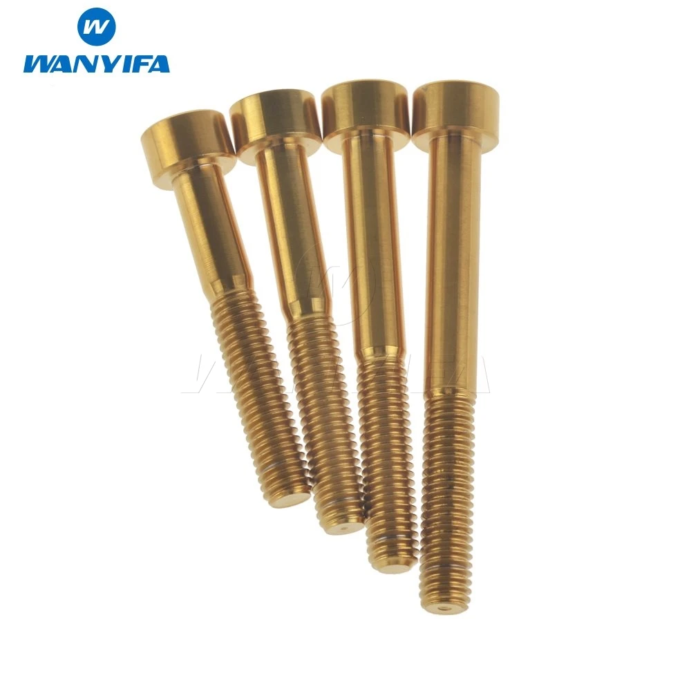 Wanyifa 티타늄 티 볼트 M6 x 10 15 16 18 20 25 30 35 40 45 50 55 60 65mm 자전거 헤드셋 브레이크 용 나사