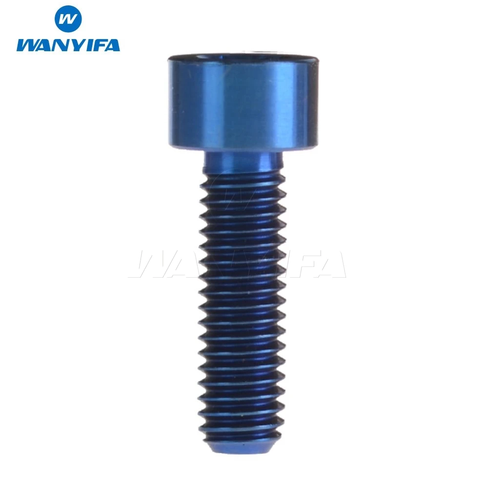 Wanyifa 티타늄 티 볼트 M6 x 10 15 16 18 20 25 30 35 40 45 50 55 60 65mm 자전거 헤드셋 브레이크 용 나사