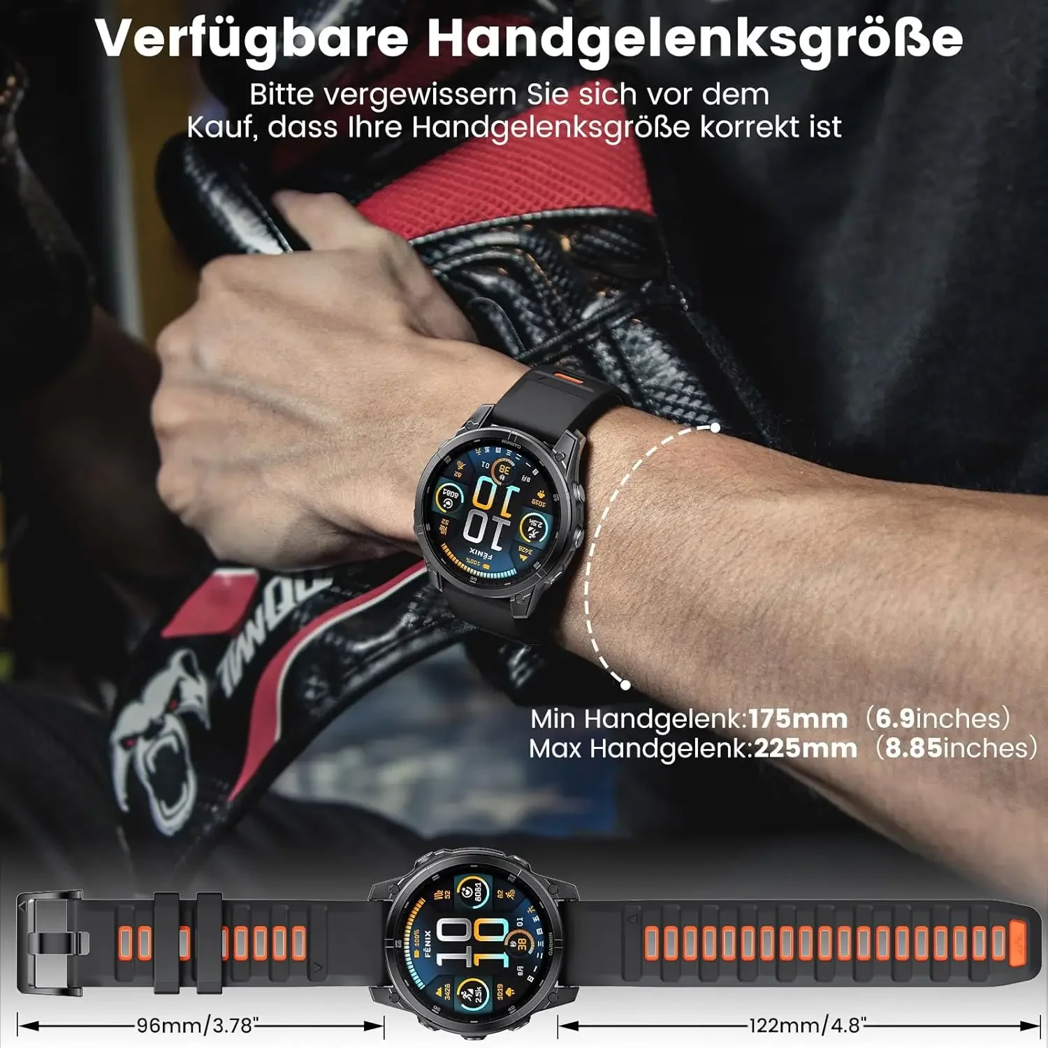 QuickFit 26mm 22mm Garmin Fenix ​​E 8 7X 7 6 6X/Epix Pro Gen 2 51mm 47mm/Tactix 시계 밴드 액세서리 용 2 톤 실리콘 스트랩
